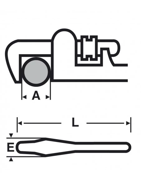 Clé Stillson Acier 8" | 012520 - Virax | IFD Outillage – Image 2