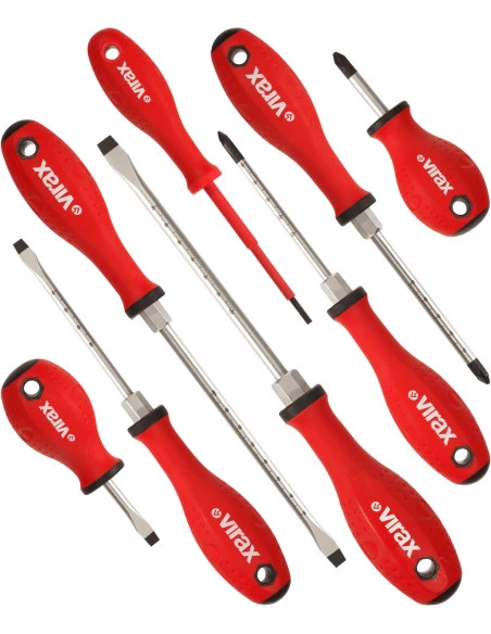 Jeu De 8 Tournevis Magnétiques En étui | 341820 - Virax | IFD Outillage